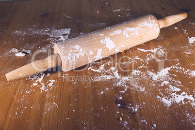 rolling pin and flour