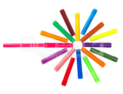 Multi-colored felt-tip pens