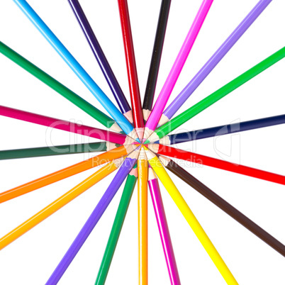 Colored Pencils isolated on white