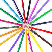Colored Pencils isolated on white