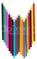 Colored Pencils isolated on white