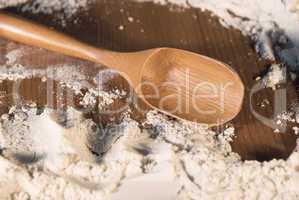 rolling pin and flour