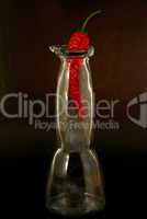 chili pepper in the bottle
