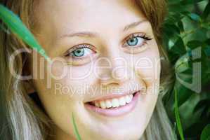 portrait of beautiful young women in nature