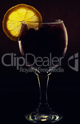 Cocktail on black background