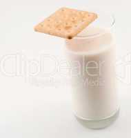 Milk and Cookies isolated on white