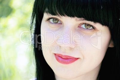 portrait of beautiful young women in nature