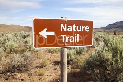 Nature Trail Sign in Remote Area