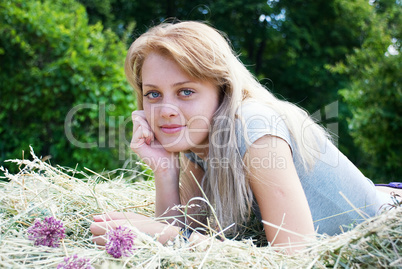 portrait of beautiful young women in nature