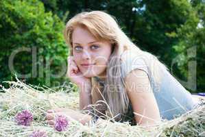 portrait of beautiful young women in nature