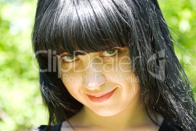 portrait of beautiful young women in nature