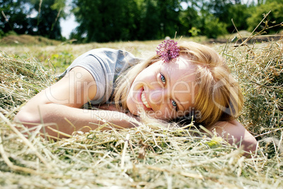 portrait of beautiful young women in nature