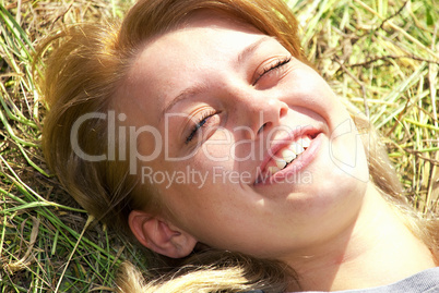 portrait of beautiful young women in nature