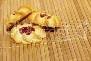 cookies on a bamboo mat