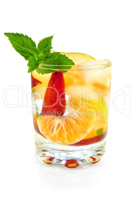 Fruit cocktail in a glass