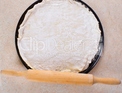 rolling-pin and dough