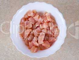 Pieces of chopped meat