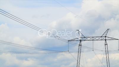 Power lines timelapse