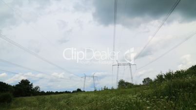 Power lines timelapse