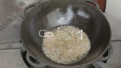 EDIT Boilining chicken fat in cauldron