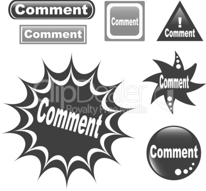 Comment button web glossy icon