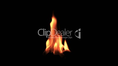 Campfire burning with alpha channel