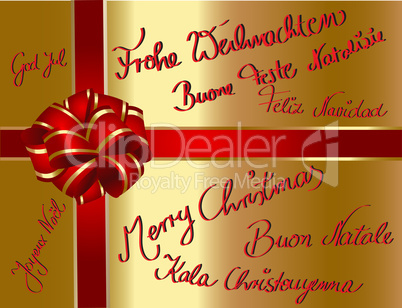 Mehrsprachige Weihnachtskarte