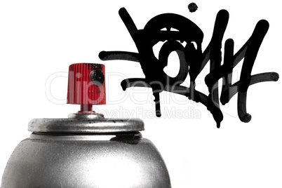 Graffiti spray paint can