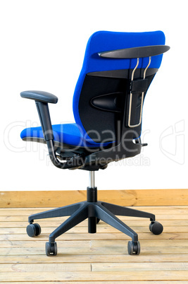 modern blue office chair