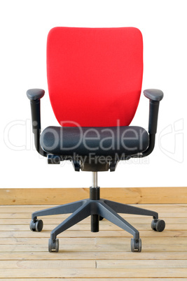 modern red office chair