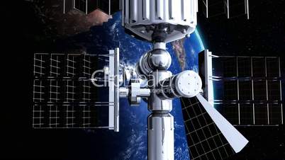 Satellite in Orbit Around The Earth