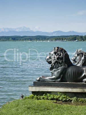 Lions at lake Starnberg