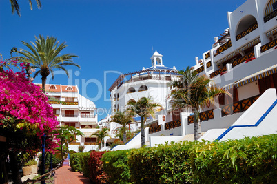 Building and recreation area of luxury hotel, Tenerife island, S