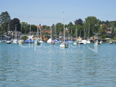 boats in the lake