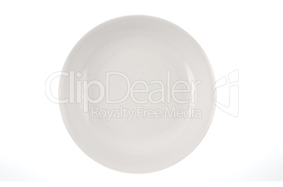 Empty white plate