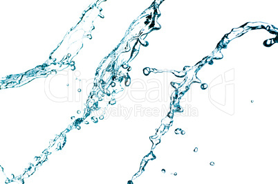 Blue color water splash