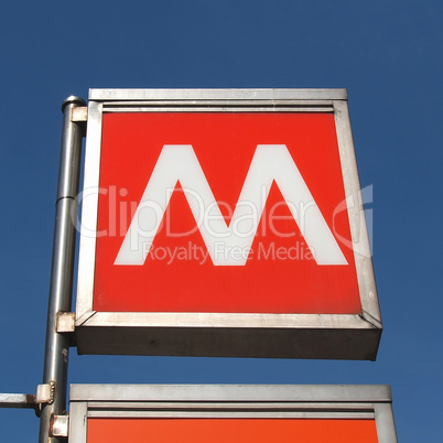 Metro sign