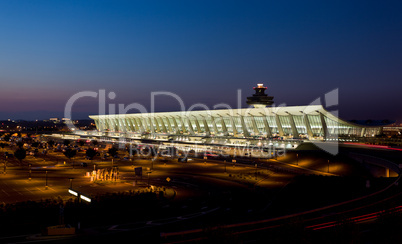 Dulles airport at dawn near Washington DC