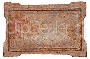 Old Metal Frame, isolated on white background.