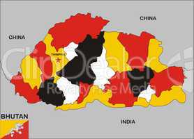 Bhutan map