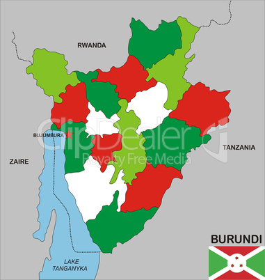 Burundi map