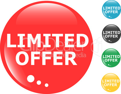 limited offers glass button icon