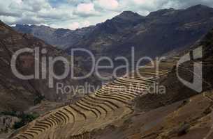 Terracing in Pisac, Peru