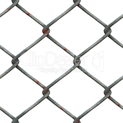 Rusty Chainlink, isolated on white background