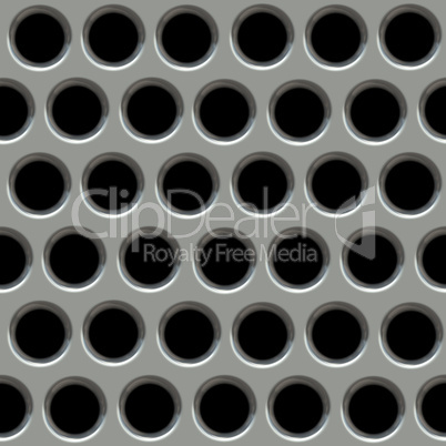 Metal surface with holes. (With Clipping Path)