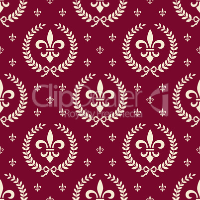 Red royal seamless textile pattern