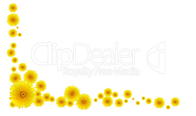 Yellow Dandelions Border Yellow Dandelions Border
