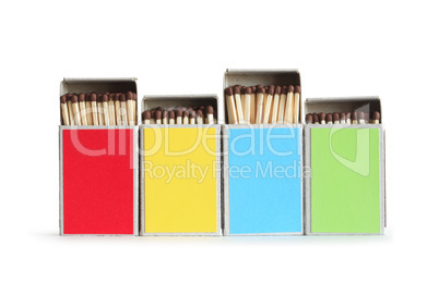 Motley Matchboxes On White