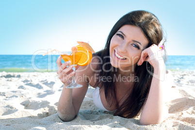 woman at sea beach