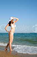 woman at sea beach